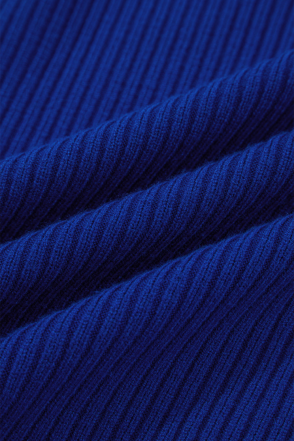 Rose Red Patch Pocket Ribbed Knit Short Sleeve Sweater