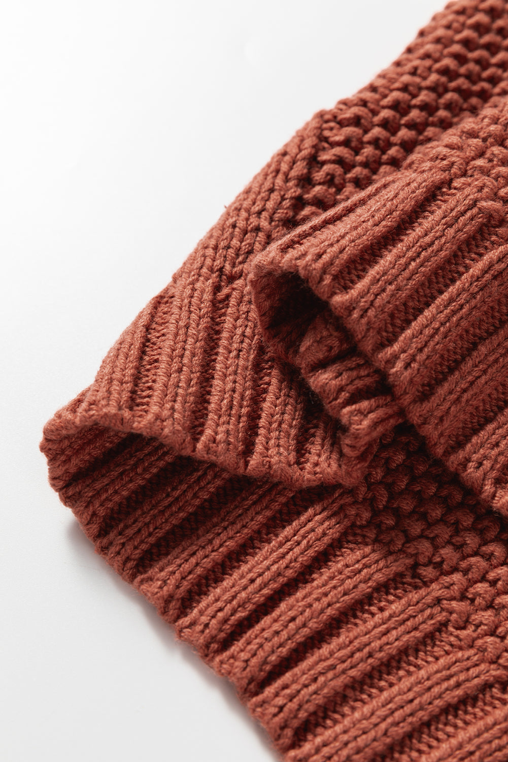 Redwood Burl Chunky Fit Slouchy Textured Knit Sweater