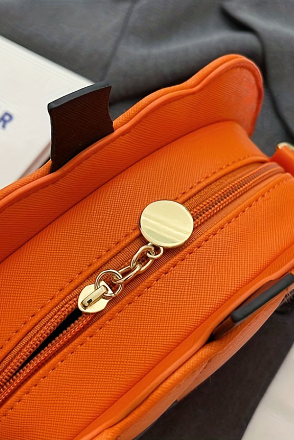 Carrot Devilish Halloween Pumpkin PU Leather Stitched Shoulder Bag
