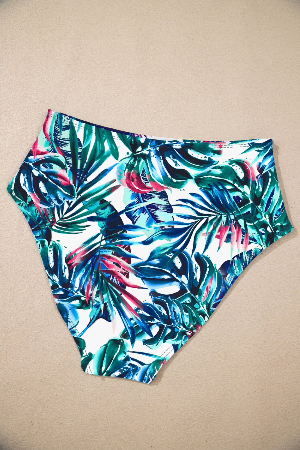 Blue Stripe Drawstring Tummy Control Mix-and-match 2pcs Tankini Swimsuit