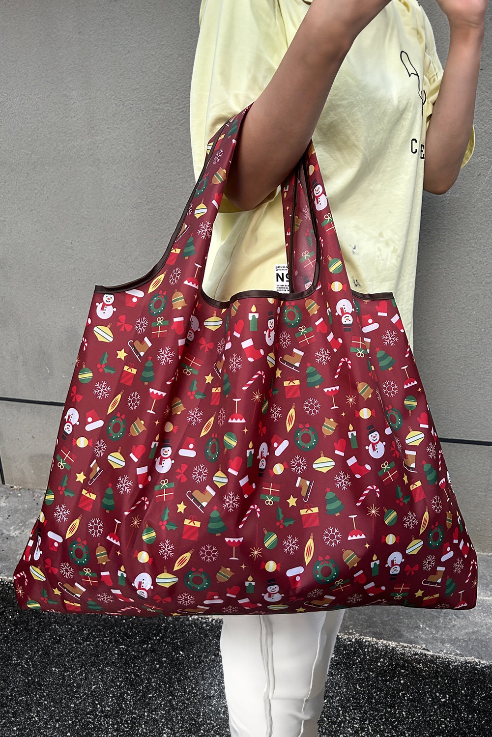 Bluing Large Foldable Christmas Holiday Reusable Oxford Bag