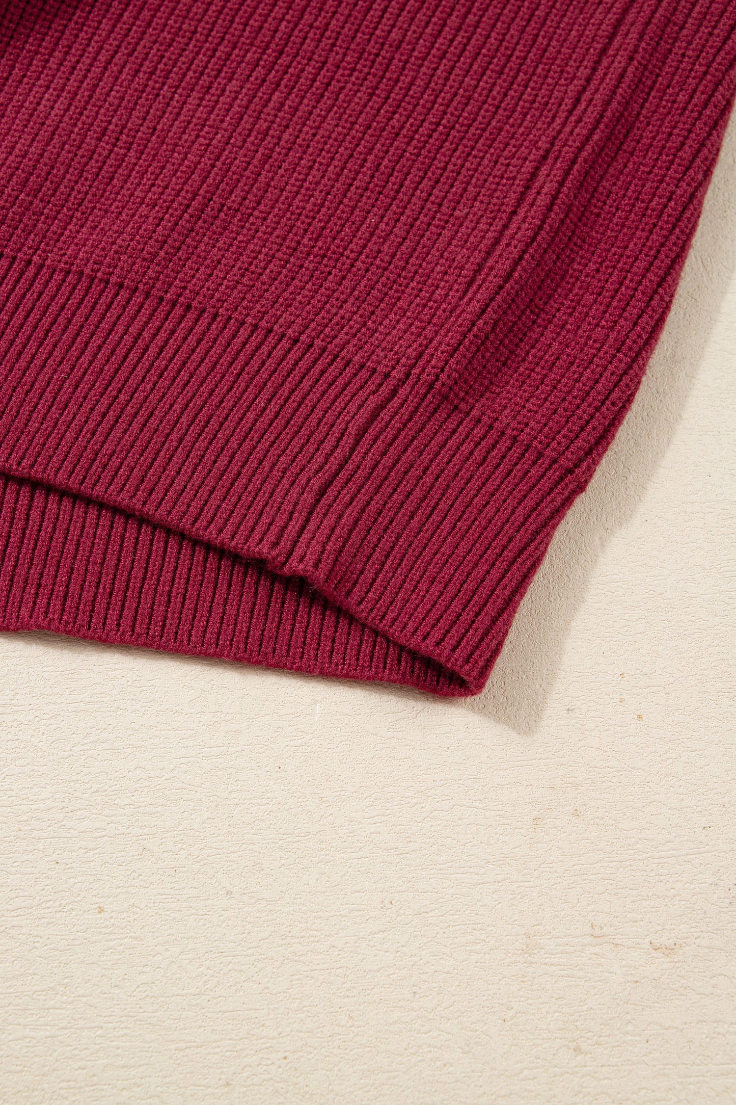 Jet Stream Ribbed Knit Ribbon Knot Backless Drop Shoulder Sweater