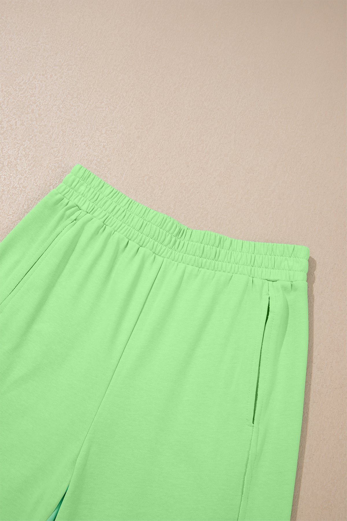 Sachet Pink Solid Cover Oversize Tee Pocketed Casual Pants 2pcs Outfit
