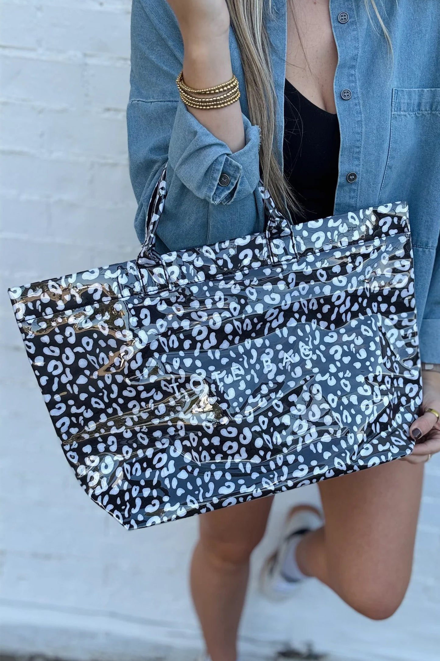 Brown Leopard PU Leather Water Proof Tote Bag