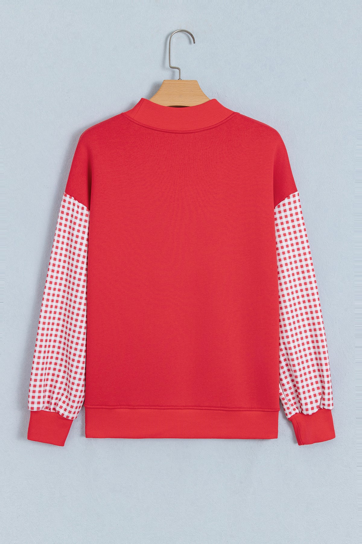 Evergreen Gingham Plaid Oversized Pullover Sweatshirt