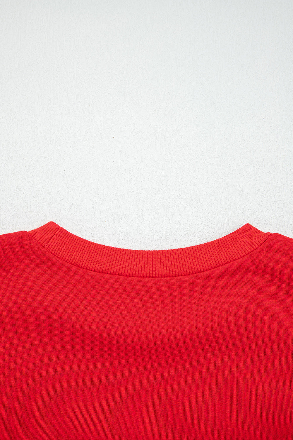 Fiery Red How Bout Them Dawgs Embroidered Script Balloon Sleeve Sweatshirt