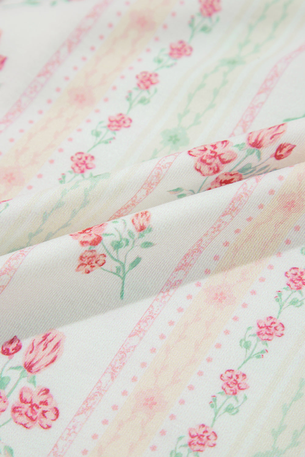 Pink Bow Print Contrast Pipping Short Pajamas Set