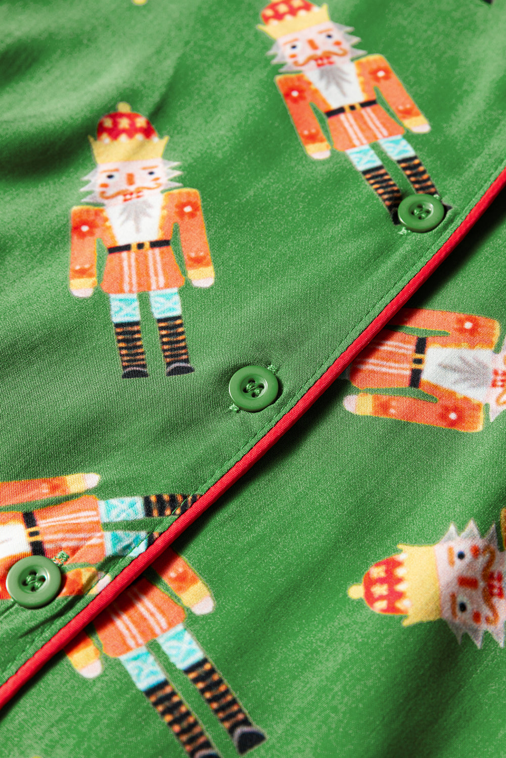 Pink Christmas Candy Contrast Trim Bow Knot Silky 2pcs Pajama Set