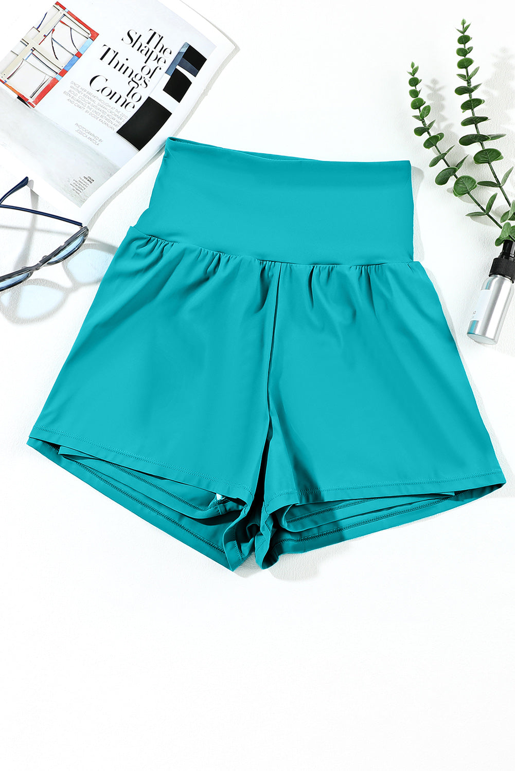 Black Pocketed Wide Waistband Swim Shorts