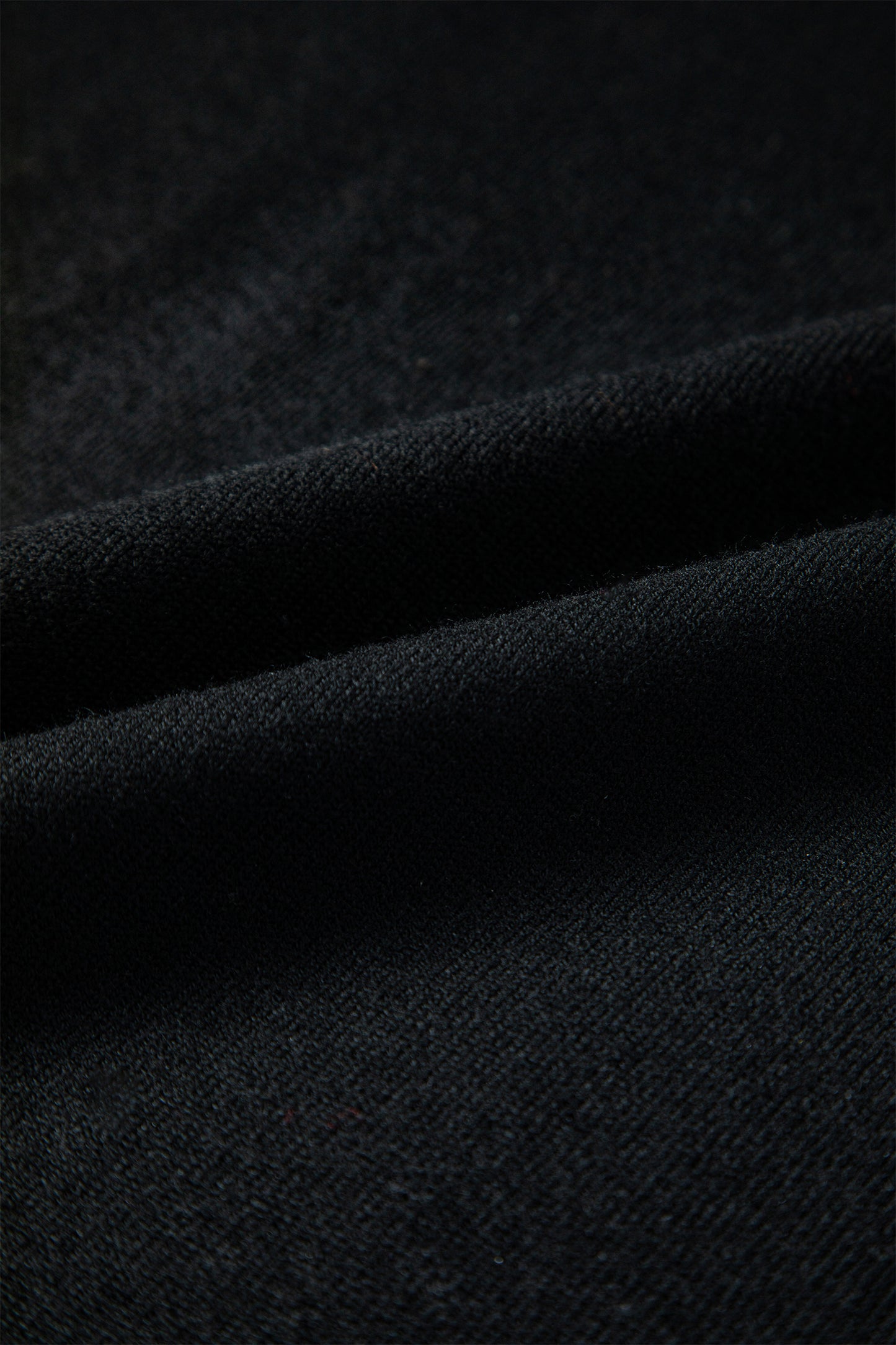 Black Asymmetric Neck Batwing Sleeve Shift Mini Sweater Dress