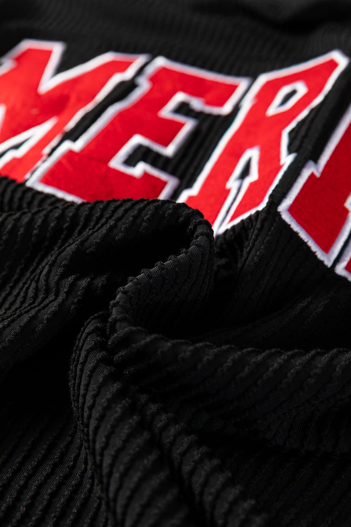 Blackish Green Twisted Rib Outlined Merry Letter Graphic Loose Long Sleeve Top