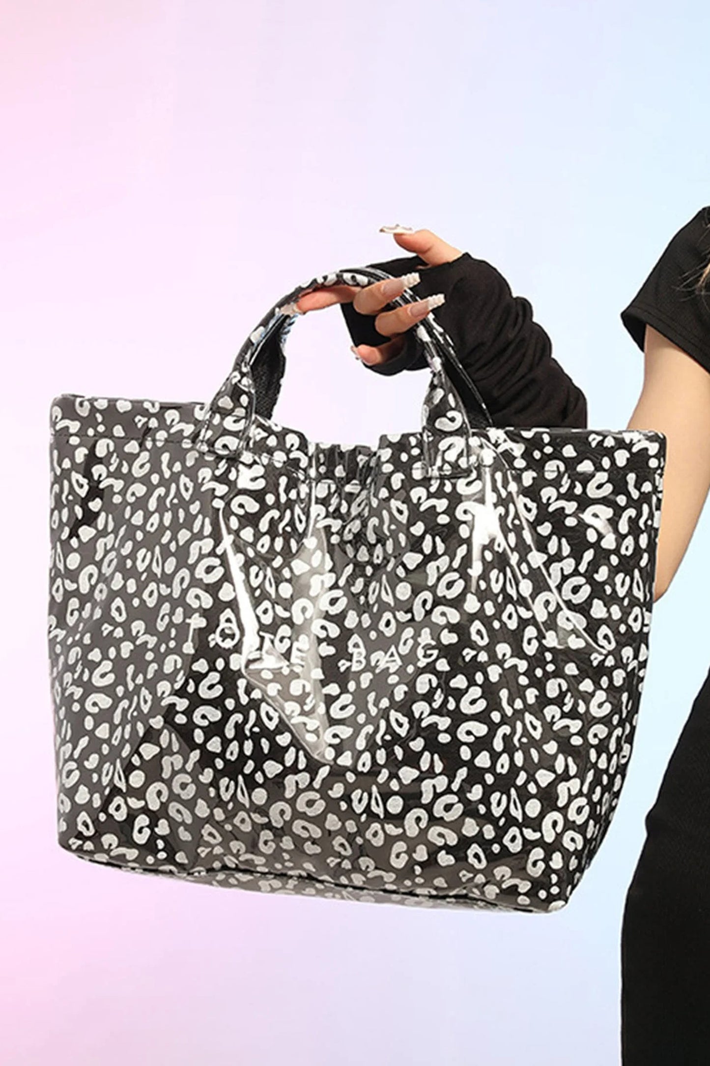 Brown Leopard PU Leather Water Proof Tote Bag