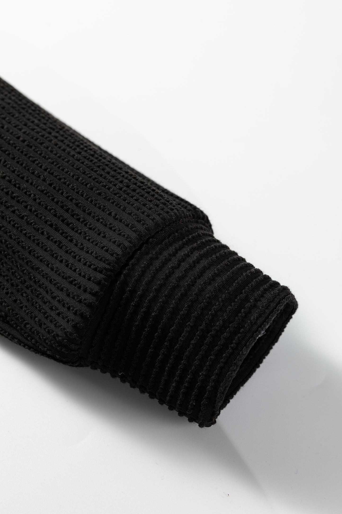 Blackish Green Twisted Rib Outlined Merry Letter Graphic Loose Long Sleeve Top